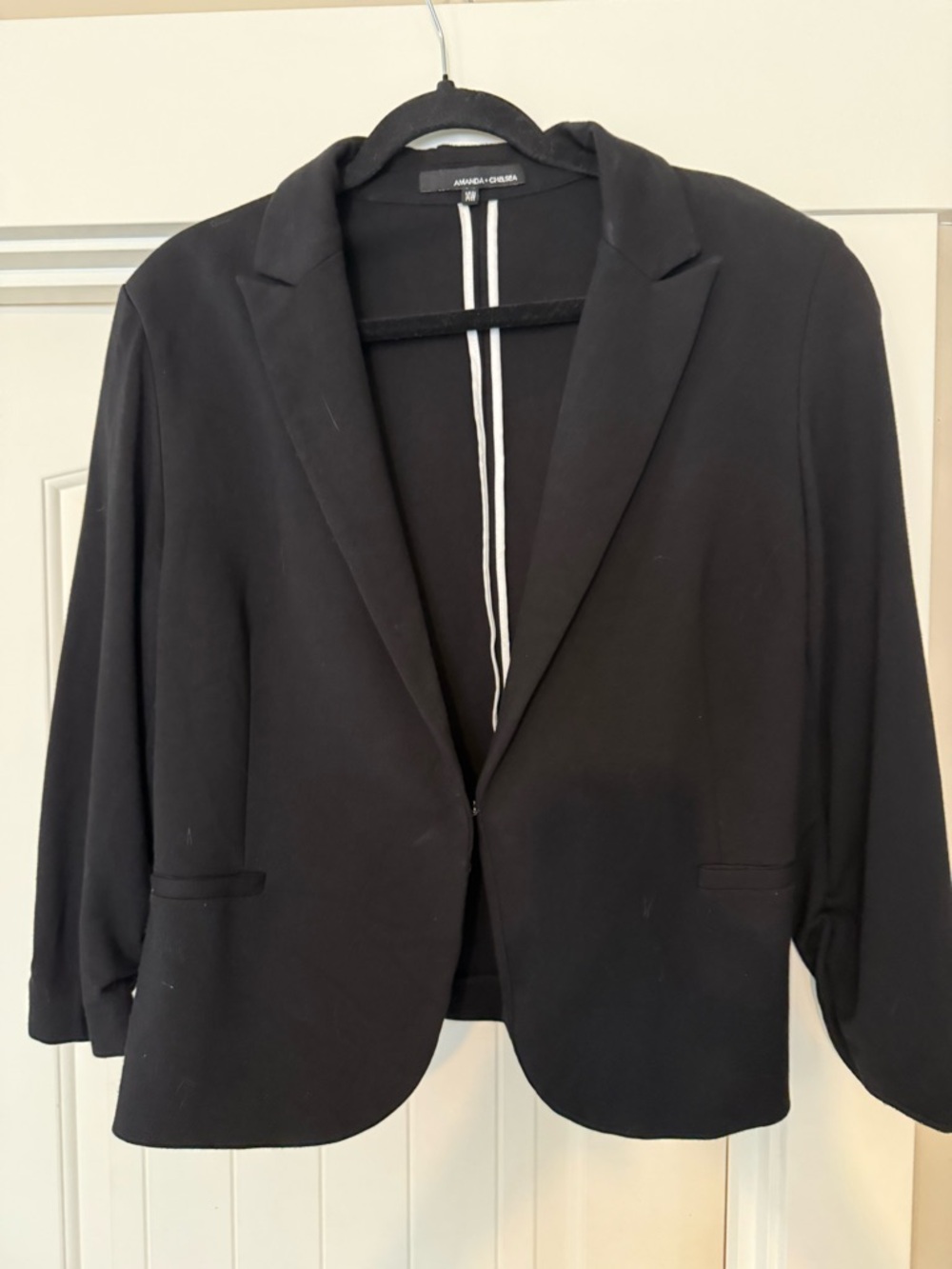 Amanda & Chelsea Black Blazer with White Trim